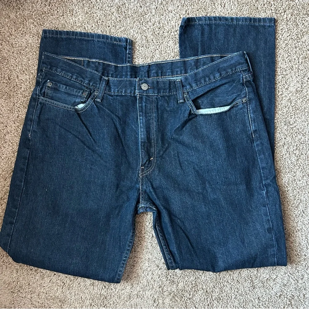 Men’s Levi’s 514 Dark Wash Denim Straight Fit Flex Jeans Size 40x32 |C59 - Picture 4 of 11